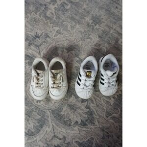 Adidas Sneaker Bundle Superstar Continental 80 Sporty White Toddler Size 4K/5K